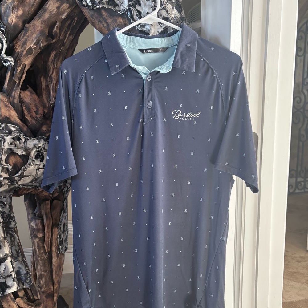 Barstool Golf Men’s Blue Polo Shirt